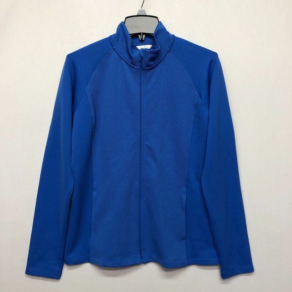 Lady Hagen Women Full Zip Golf Sweatshirt Jacket Size Medium Blue M126 -24 - Picture 1 of 15
